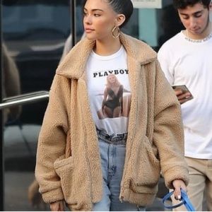 I.AM.GIA oversized Teddy tan coat Small bloggers favorite